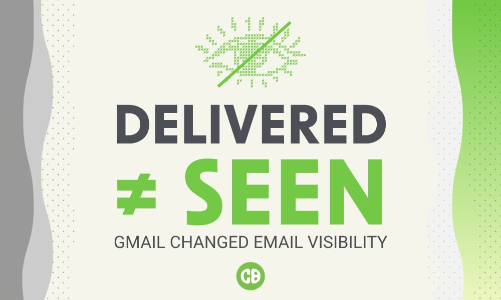 Graphic reading “Delivered ≠ Seen,” highlighting how Gmail inbox visibility affects email engagement beyond delivery.